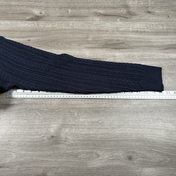 Slate & Stone Mens Size XL Navy Cable Wool Blend Sweater Waffle Knit - Picture 10 of 13